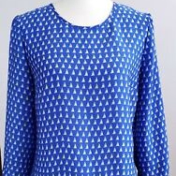 SALE!! Sailboats navy blue blouse with sailboats - Picture 3 of 9
